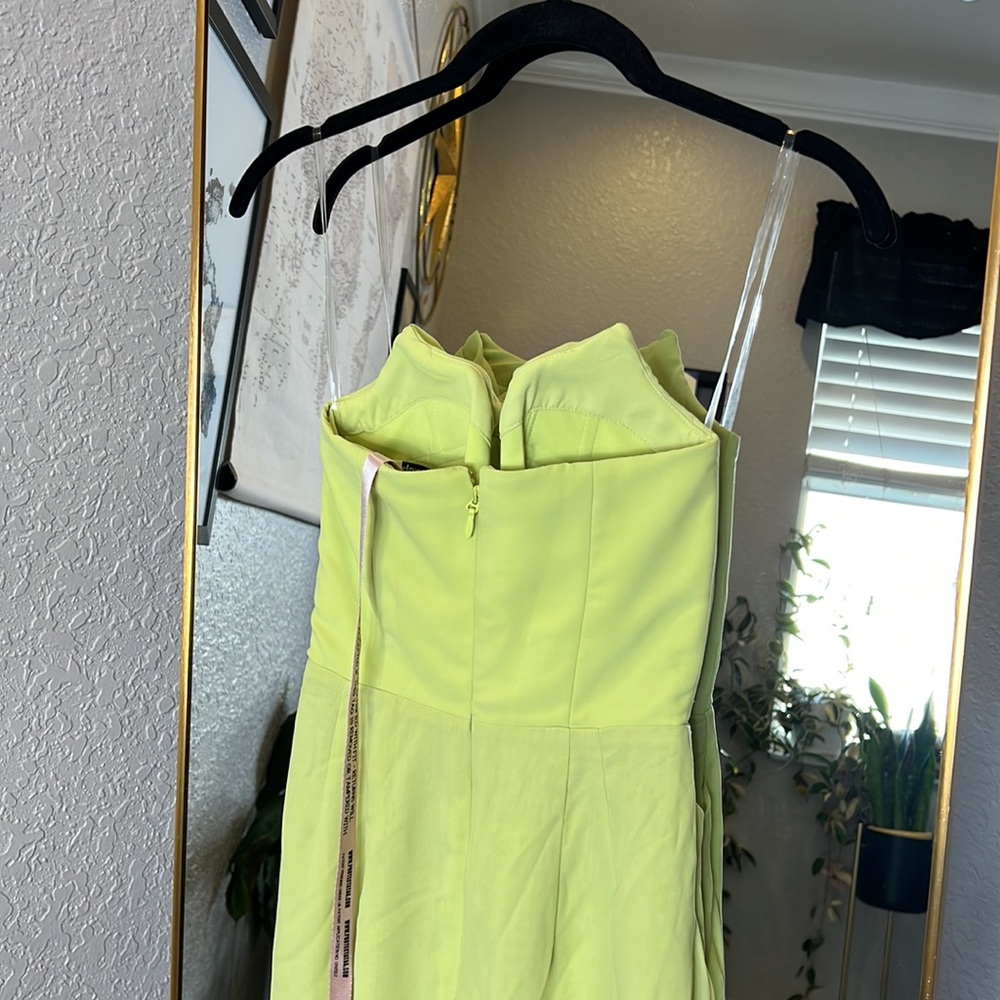House of CB Adrienne Lime Green Strapless Dress NWOT - Picture 9 of 12